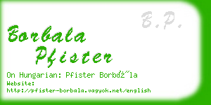 borbala pfister business card